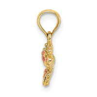 14K Enamel Mini Pink Butterfly Charm-K6845