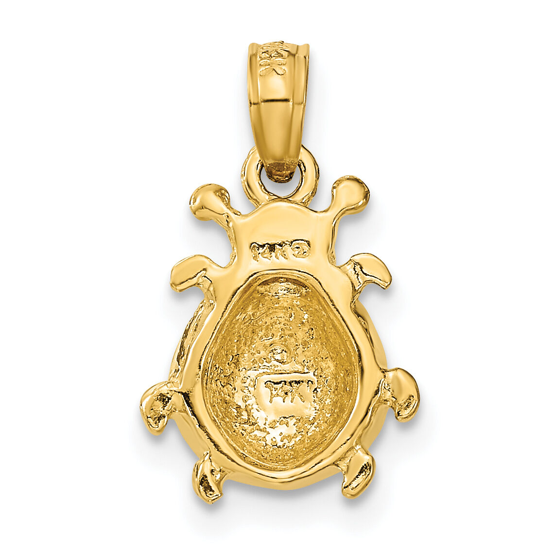 14K Red Enameled Ladybug Charm-K6846
