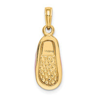 14K 3-D w/ Pink Enamel Baby Shoe Charm-K6851