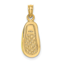 14K 3-D w/ Yellow Enamel Baby Shoe Charm-K6852