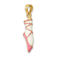 14K 3-D Enamel Ballet Shoe Charm-K6857