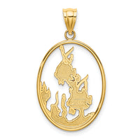 14K Enamel Angelfish In Underwater Scene Charm-K6865