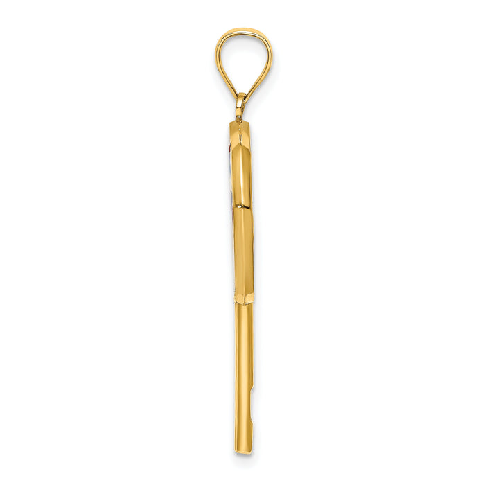 14K w/Multi-Color Enamel 3-D Lollipop Charm-K6882