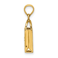 14K 3-D Enameled Jack-o-Lantern Trick or Treat Bag Charm-K6884