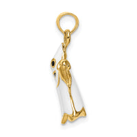 14K 3-D Enameled Ghost Charm-K6885