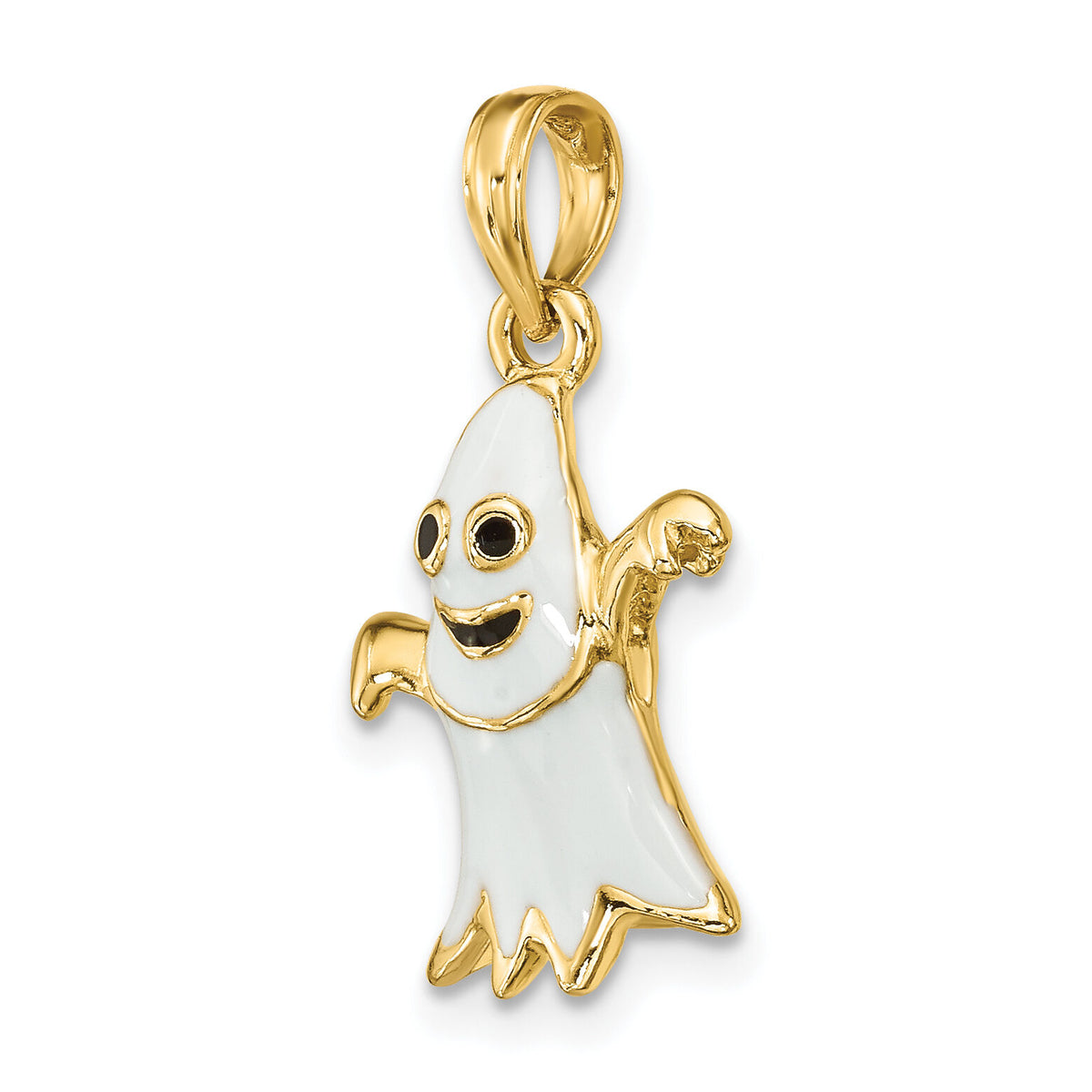 14K 3-D Enameled Ghost Charm-K6885