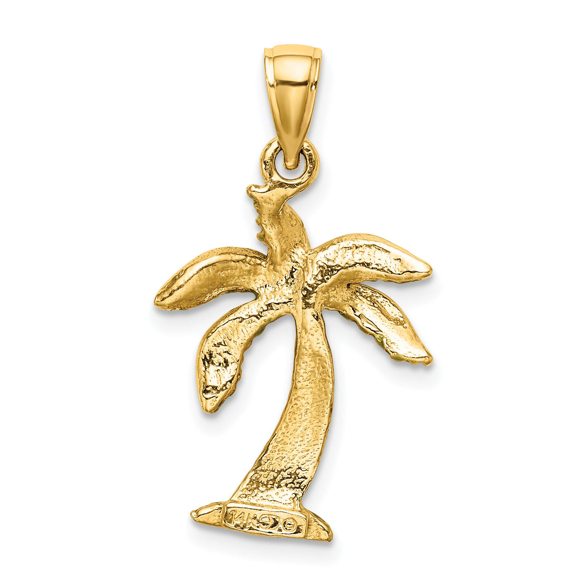 14K Enamel Palm Tree Charm-K6891