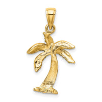 14K Enamel Palm Tree Charm-K6891