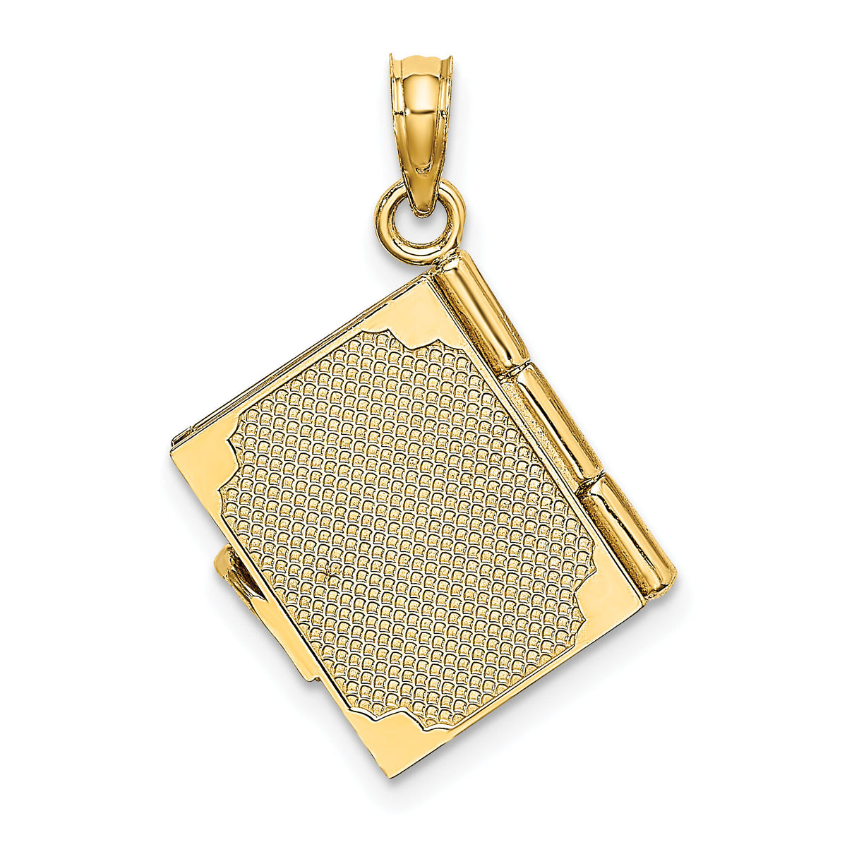 14K Enameled 3D Moveable MY LOVE STORY Book Pendant-K6893