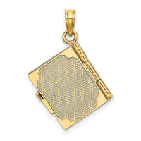 14K Enameled 3D Moveable MY LOVE STORY Book Pendant-K6893