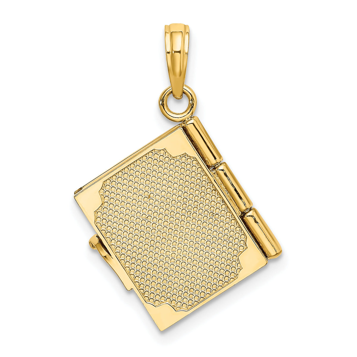 14K Enameled 3D Moveable MY LOVE STORY Book Pendant-K6894