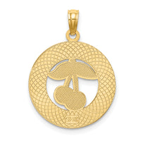 14K TRAVERSE CITY MI Enamel Cherry Charm-K6898