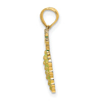 14K W/ Enamel Grapes W/ Stem and Leaf Charm-K6903