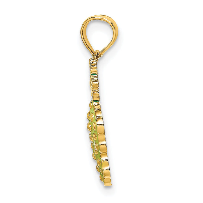 14K W/ Enamel Grapes W/ Stem and Leaf Charm-K6903