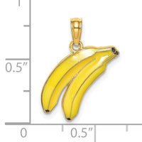 14K w/ Enamel 2-D Bananas Charm-K6908