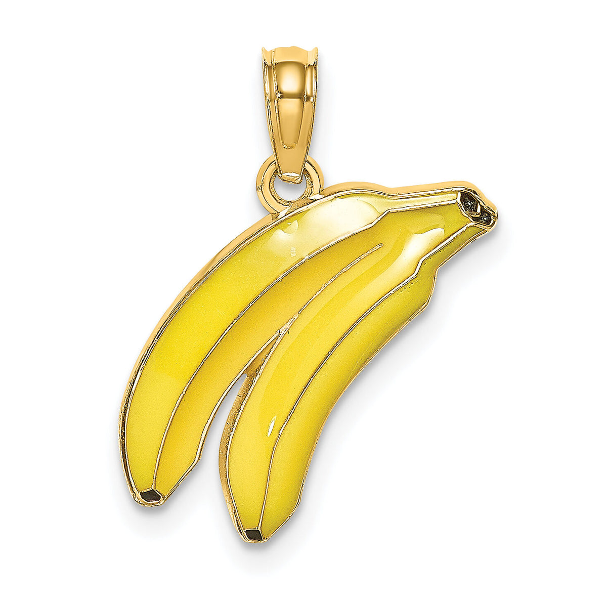 14K w/ Enamel 2-D Bananas Charm-K6908
