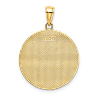 14K Enamel Beach Scene On Round Disc Charm-K6911