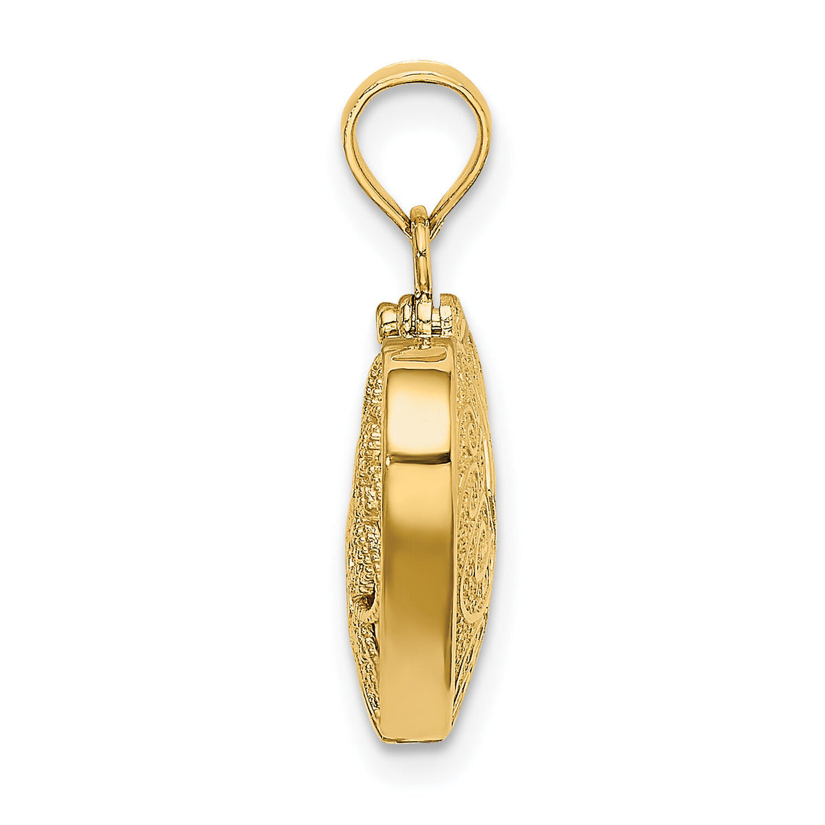 14K 3-D Reversible Heart Opens Charm-K6954