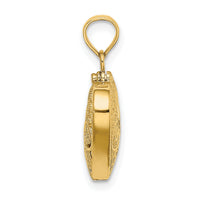 14K 3-D Reversible Heart Opens Charm-K6954