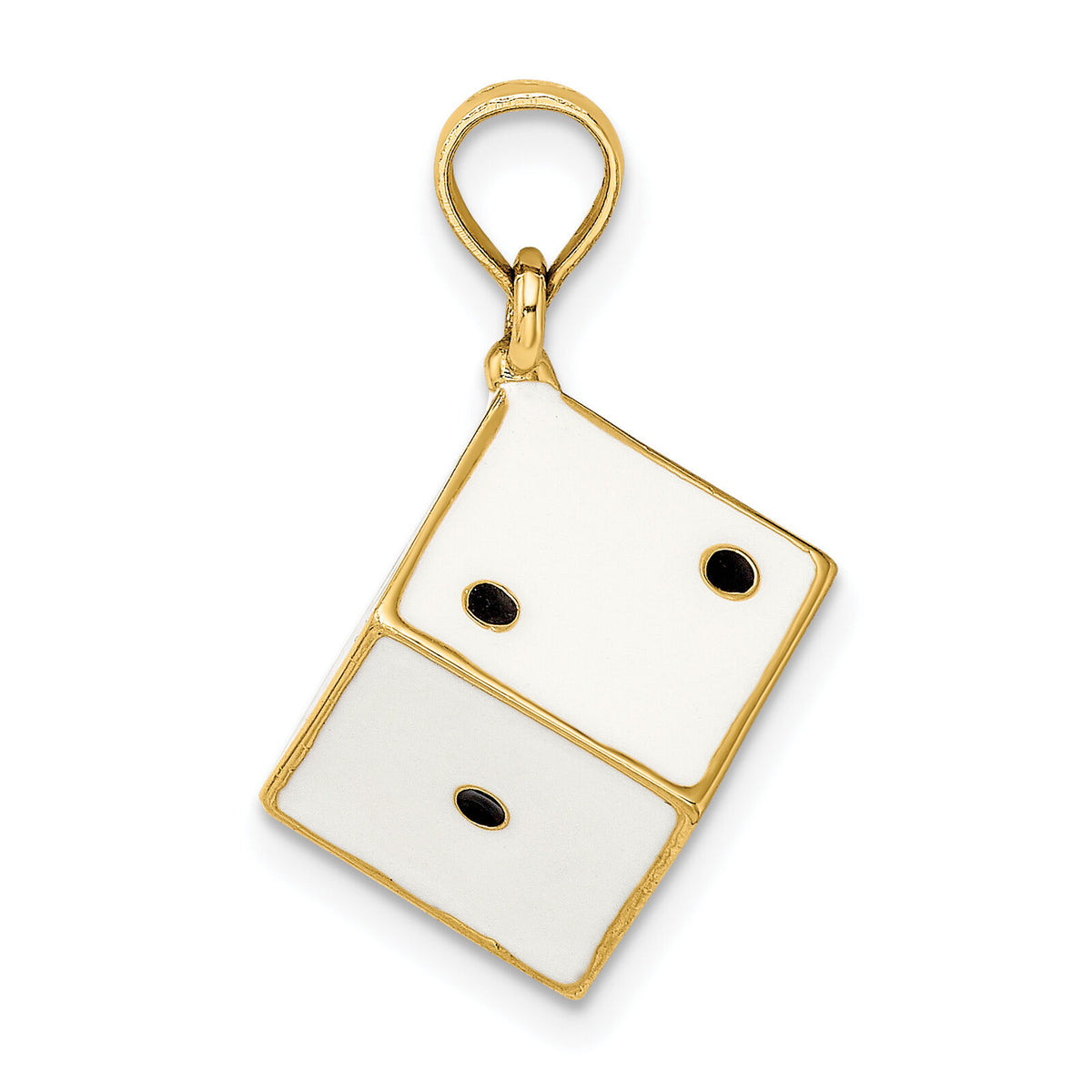 14K 3-D Enamel Dice Charm-K6958