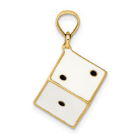 14K 3-D Enamel Dice Charm-K6958