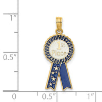 14K Enamel 1st PLACE Ribbon Charm-K6964