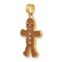 14K 3-D Enameled Gingerbread Man Charm-K6970