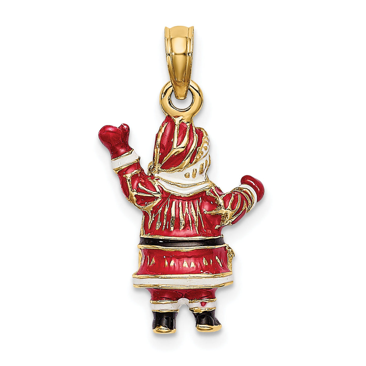 14K 3-D Enamel Santa Charm-K6984