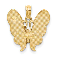 14K w/ Multi-Color Enamel Butterfly Charm-K6987