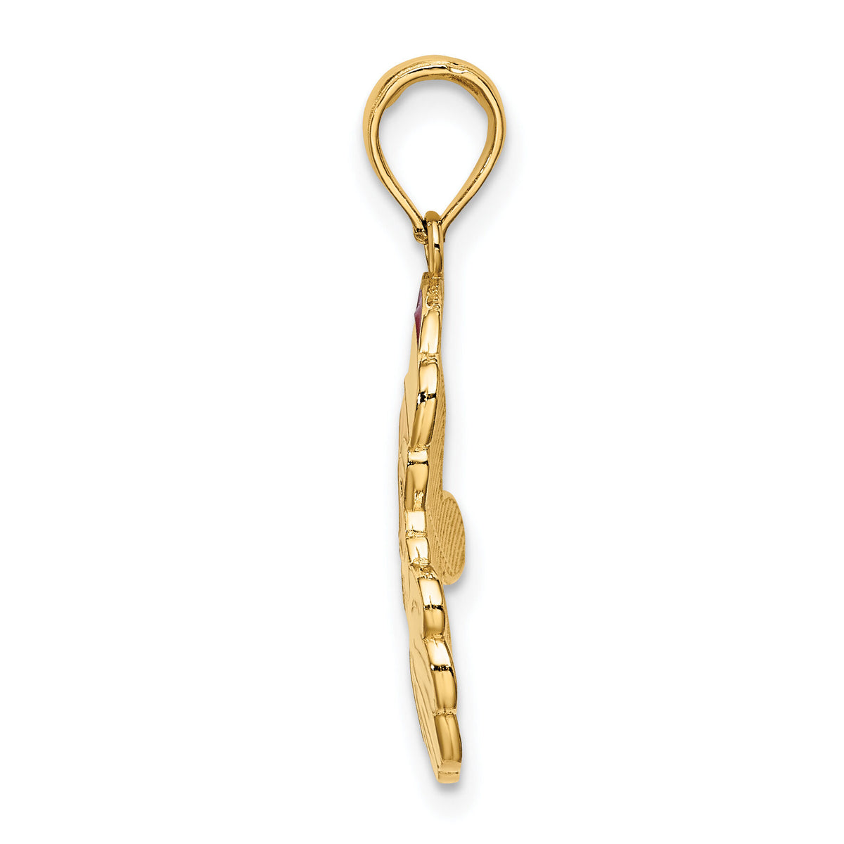 14K w/ Enamel Santa Face Charm-K6992