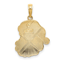 14K w/ Enamel Santa Face Charm-K6992