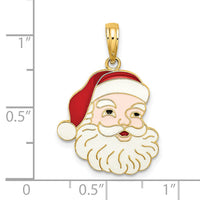 14K w/ Enamel Santa Face Charm-K6992