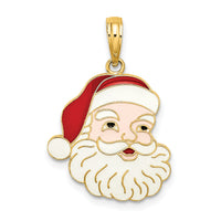 14K w/ Enamel Santa Face Charm-K6992