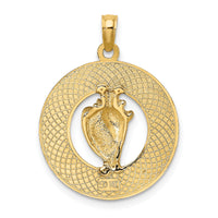 14K SARASOTA Circle w/ Enamel Conch Shell Charm-K6997