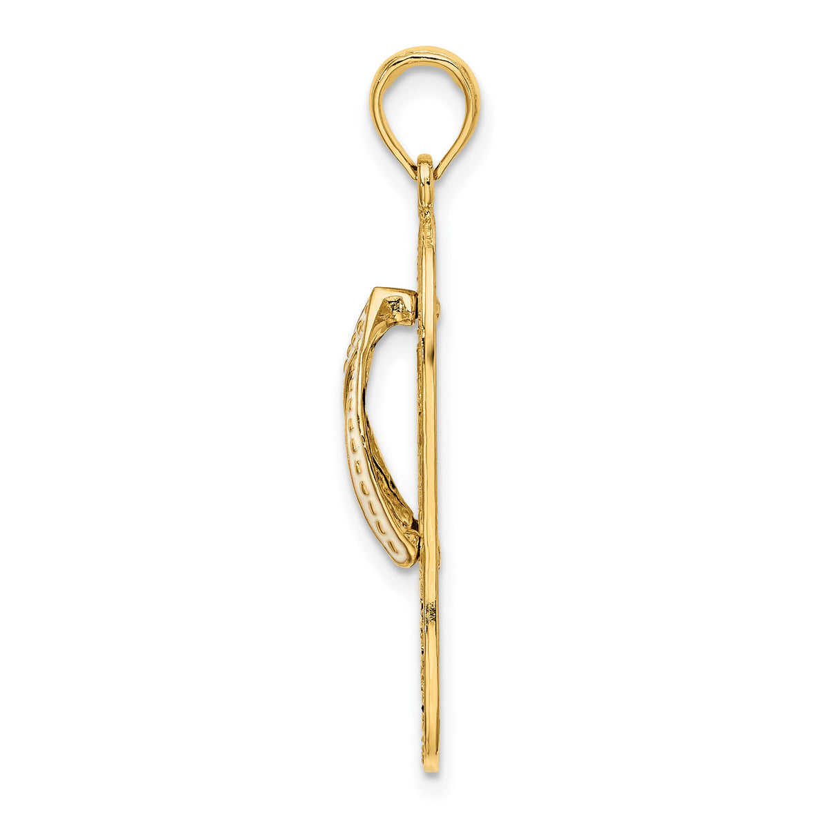14K Enamel Palm Tree Flip-Flop Charm-K7001