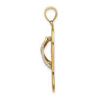 14K Multi Color Enamel Flower Flip-Flop Charm-K7007