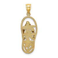 14K Multi Color Enamel Flower Flip-Flop Charm-K7007