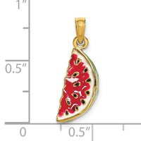 14K w/ Enamel 3-D Watermelon Charm-K7012