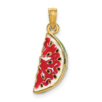 14K w/ Enamel 3-D Watermelon Charm-K7012