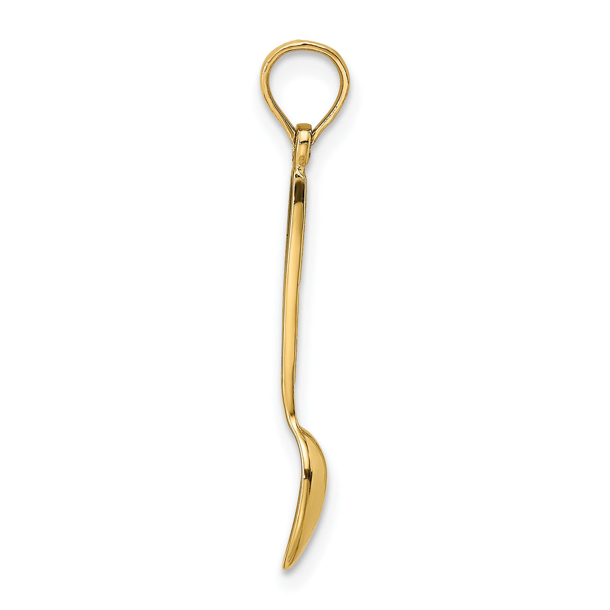 14K 3-D W/ Black Enamel Table Spoon Charm-K7017