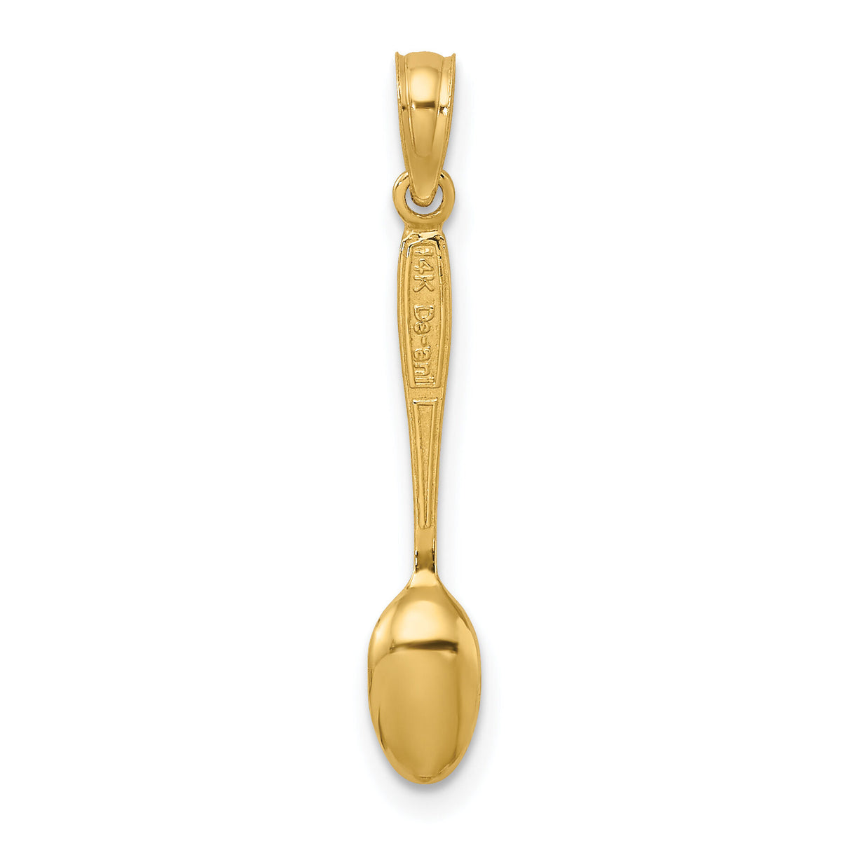 14K 3-D W/ Black Enamel Table Spoon Charm-K7017