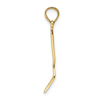 14K W/ Black Enamel 3-D Table Fork Charm-K7018