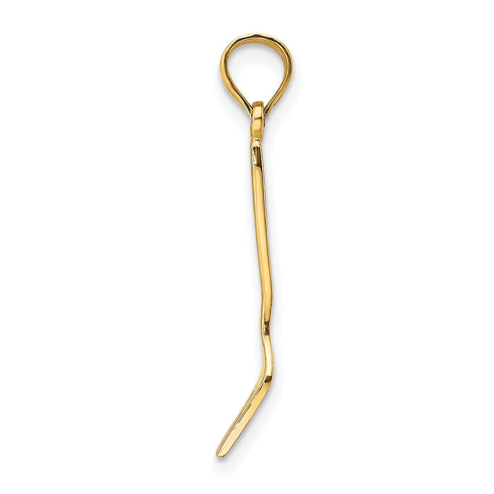 14K W/ Black Enamel 3-D Table Fork Charm-K7018