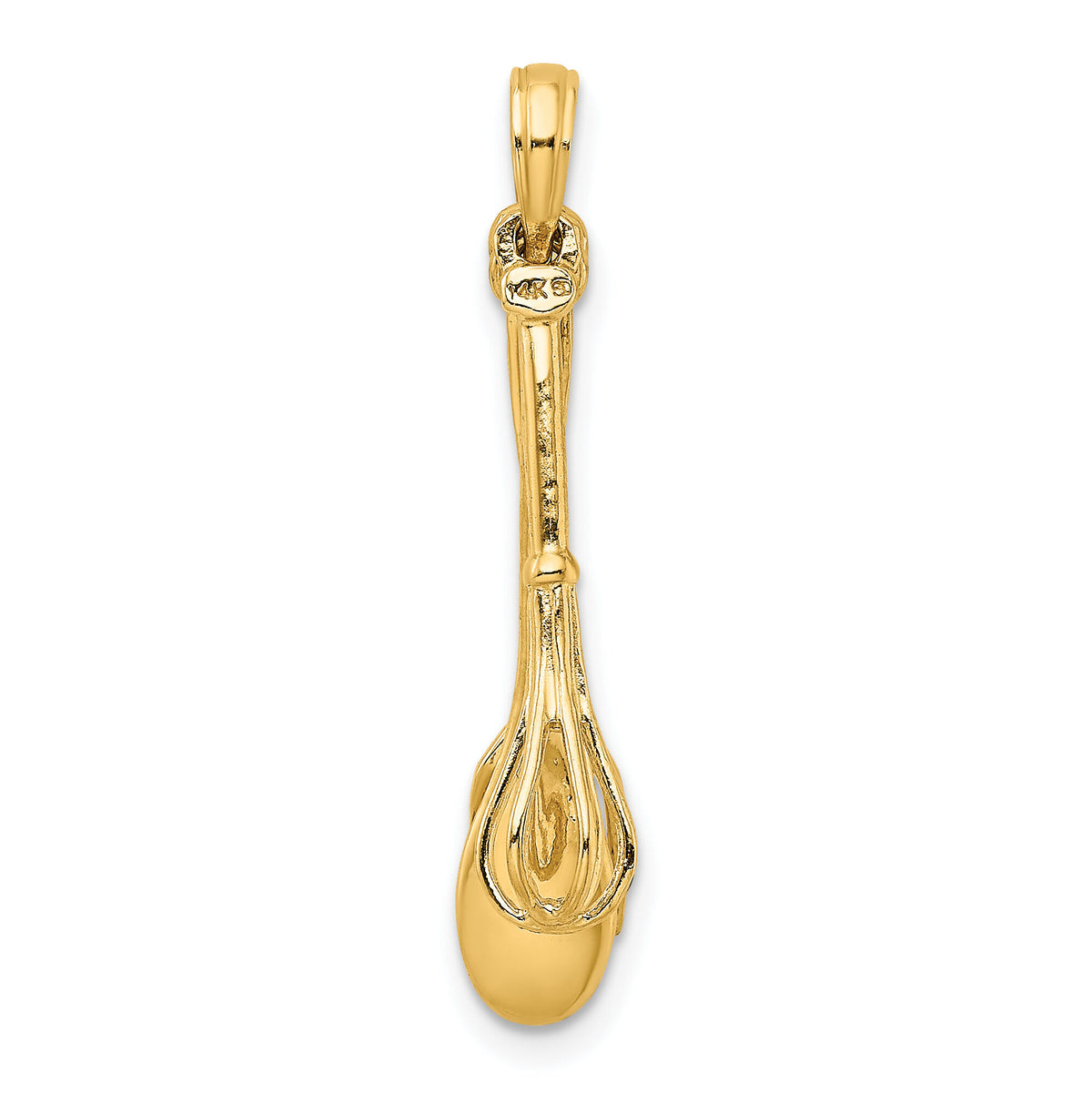 14K 3-D Enamel Spatula, Wooden Spoon, Whisk Moveable Charm-K7022