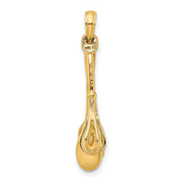14K 3-D Enamel Spatula, Wooden Spoon, Whisk Moveable Charm-K7022