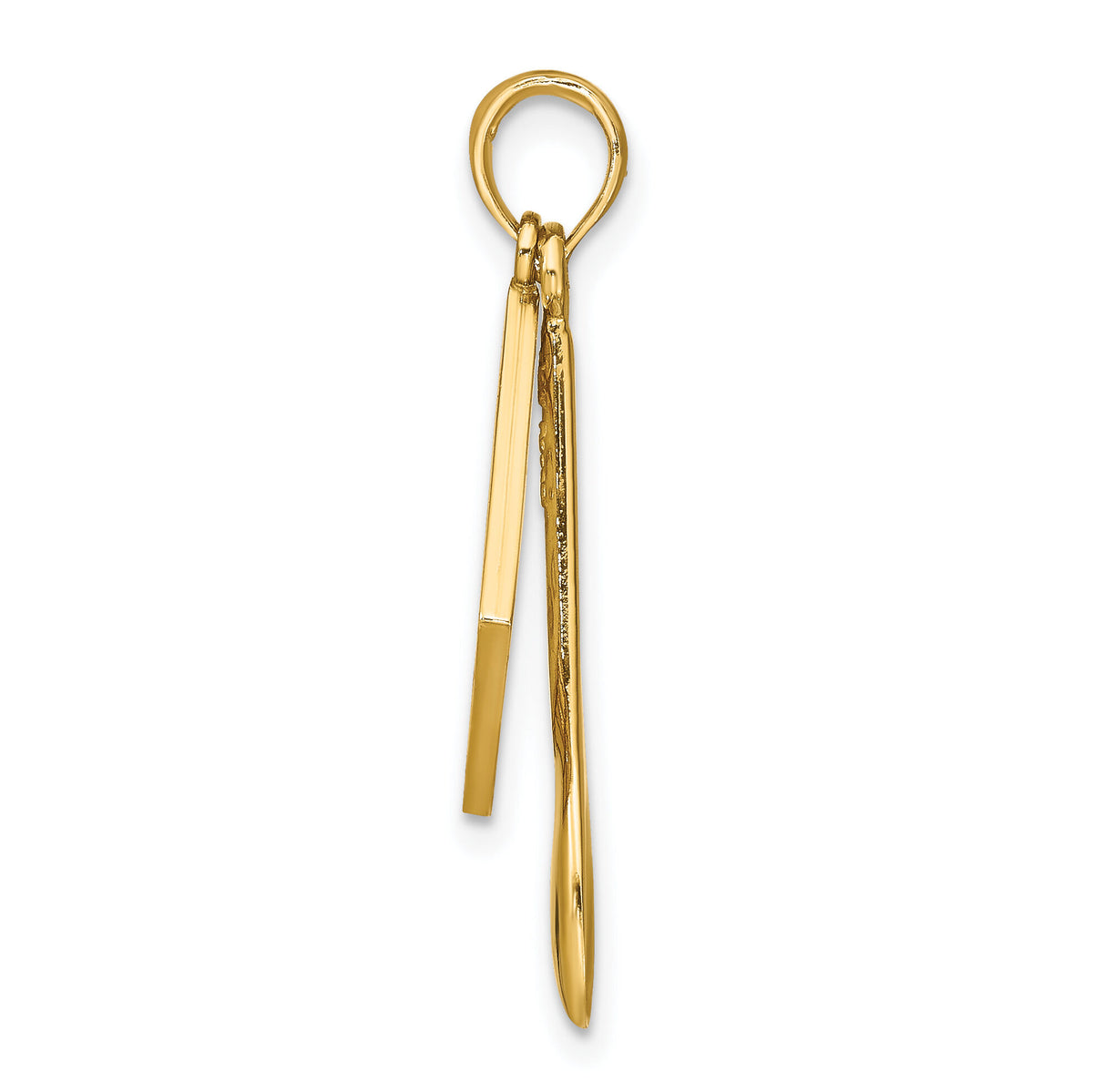 14K W/Enamel 3-D Cook Book and Spoon Charm-K7027