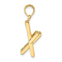 14K 3-D Moveable Multi-Color Beach Lounge Chair Charm-K7028