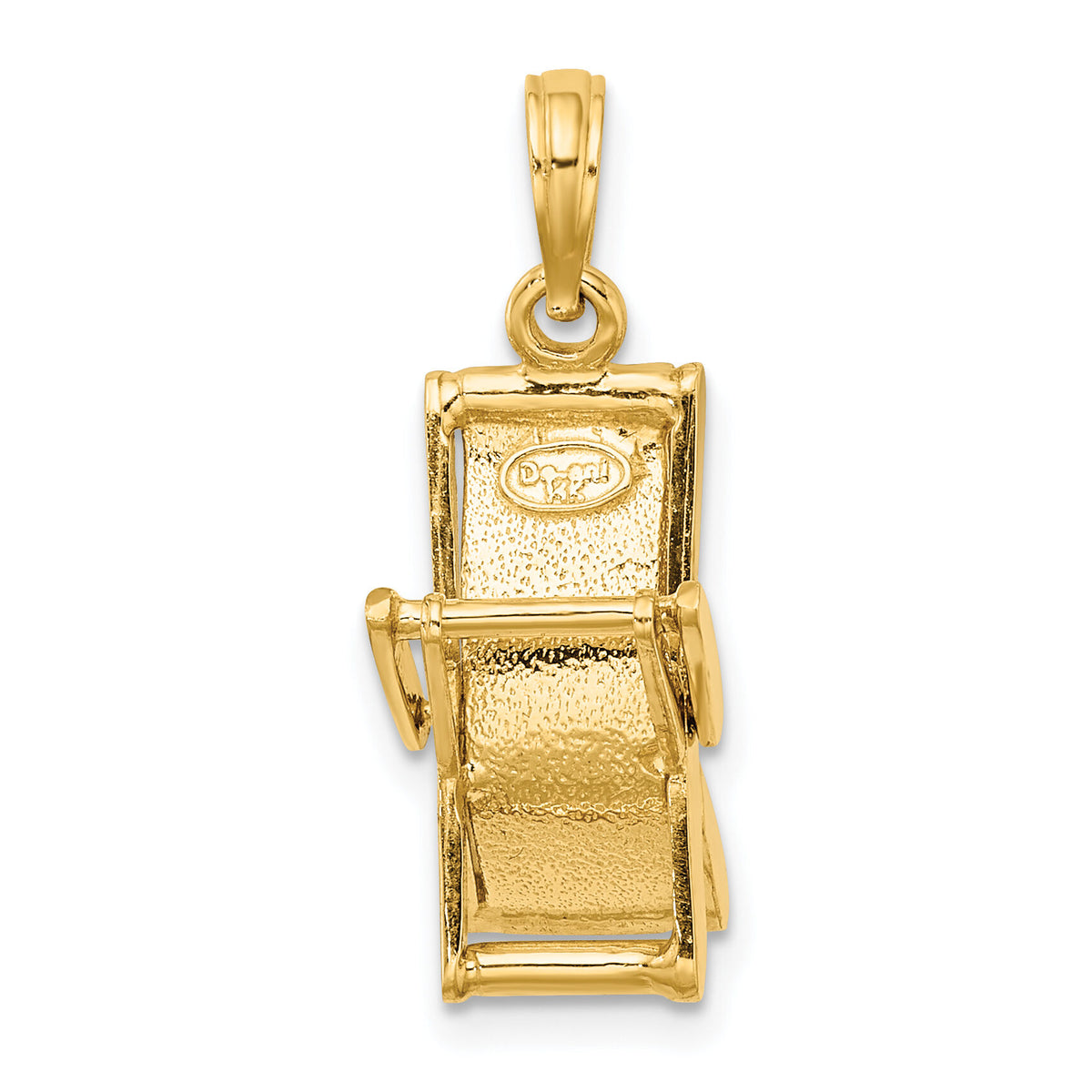 14K 3-D Moveable Multi-Color Beach Lounge Chair Charm-K7028