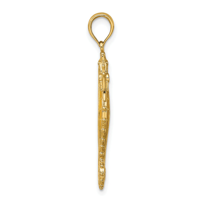 14K 3-D Enamel Seahorse Charm-K7045