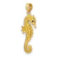 14K 3-D Enamel Seahorse Charm-K7047